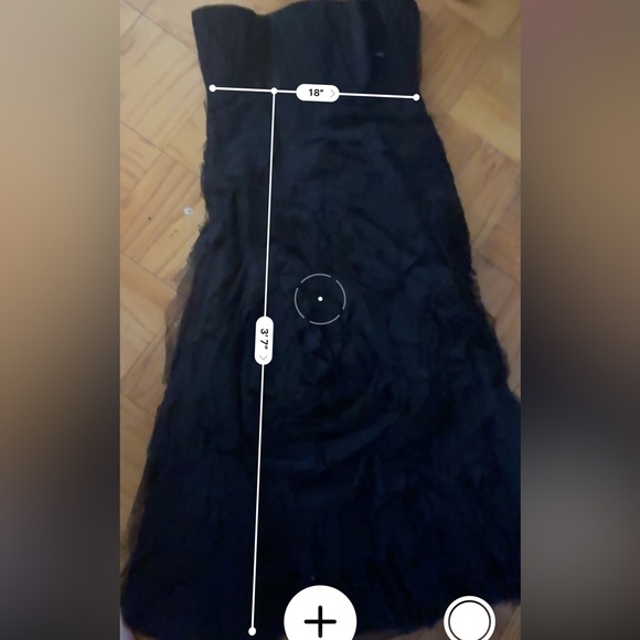 Marchesa Notte Strapless Textured Tulle Gown Corset Formal Black Tie Dress Black - Picture 15 of 16